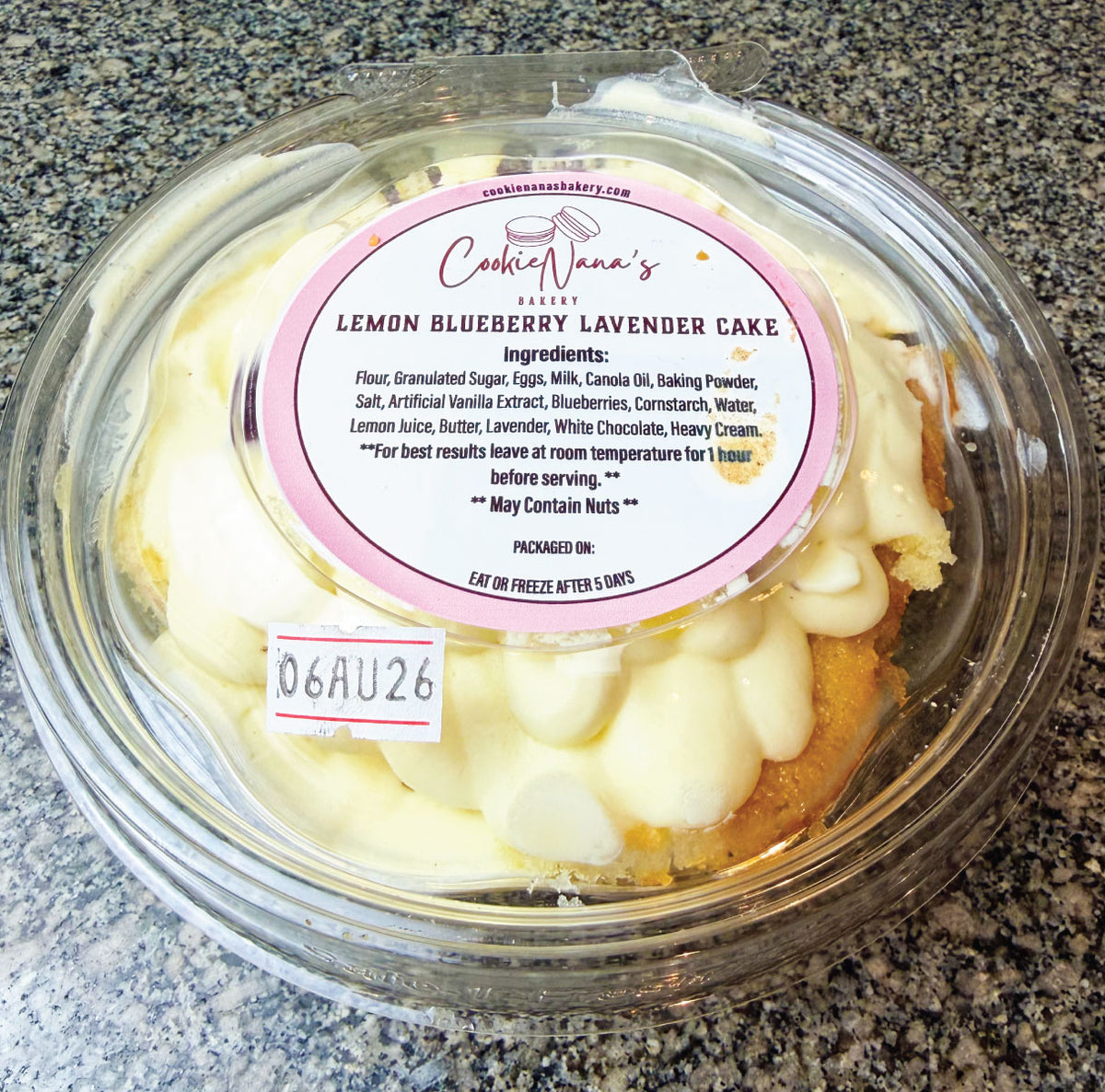 COOKIE NANA'S LEMON BLUEBERRY LAVENDER CAKE
