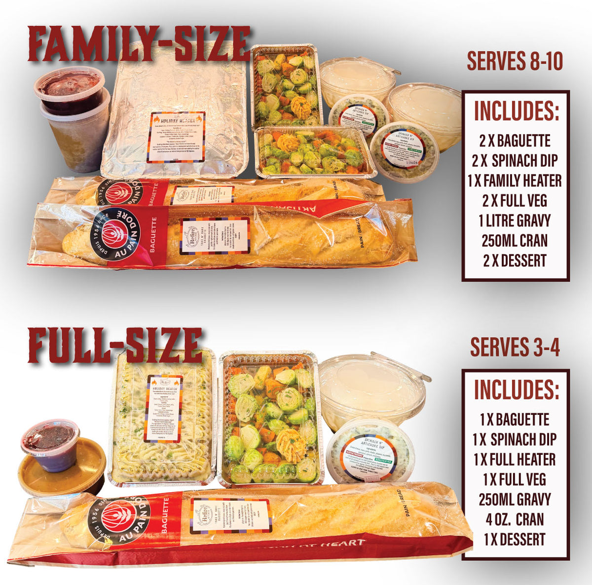 THANKSGIVING HOLIDAY HEATER 2.0 MEGA MEAL BUNDLE - 2 SIZES TO CHOOSE FROM - FROZEN ONLY