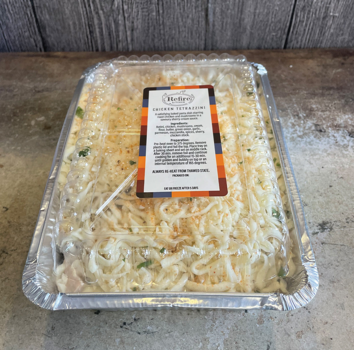 BAKED CHICKEN TETRAZZINI - AVAILABLE IN 3 SIZES