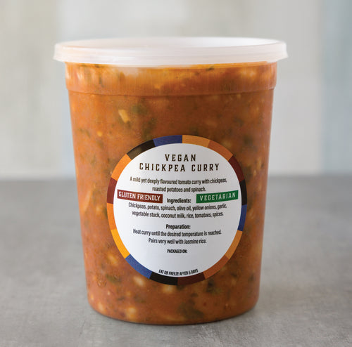 VEGAN CHICK PEA CURRY - 2 SIZES - *RICE OPTIONAL - **GLUTEN FRIENDLY