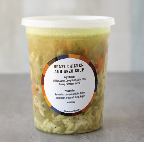 ROASTED CHICKEN AND ORZO SOUP - 1 LITRE