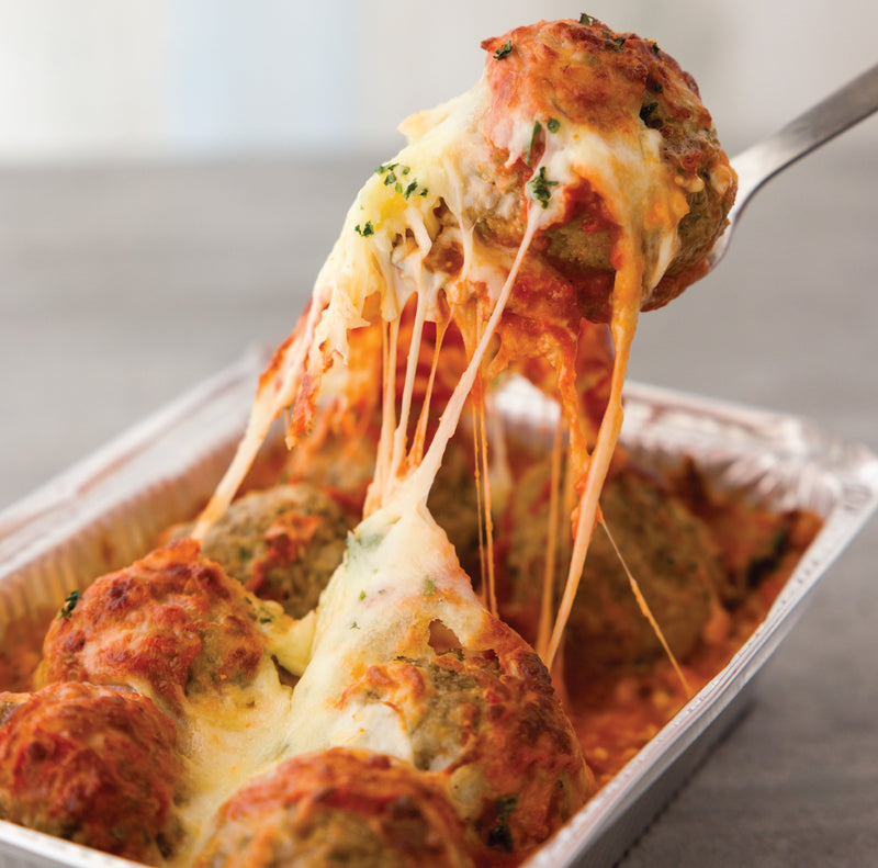 OLD SCHOOL ITALIAN MEATBALLS WITH FRESH-MADE BASIL MARINARA - 8 LARGE