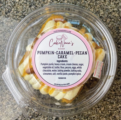 COOKIE NANA'S PUMPKIN-CARMEL-PECAN CAKE