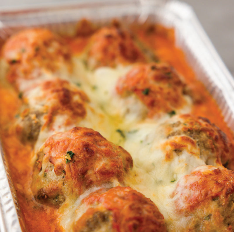 OLD SCHOOL ITALIAN MEATBALLS WITH FRESH-MADE BASIL MARINARA - 8 LARGE