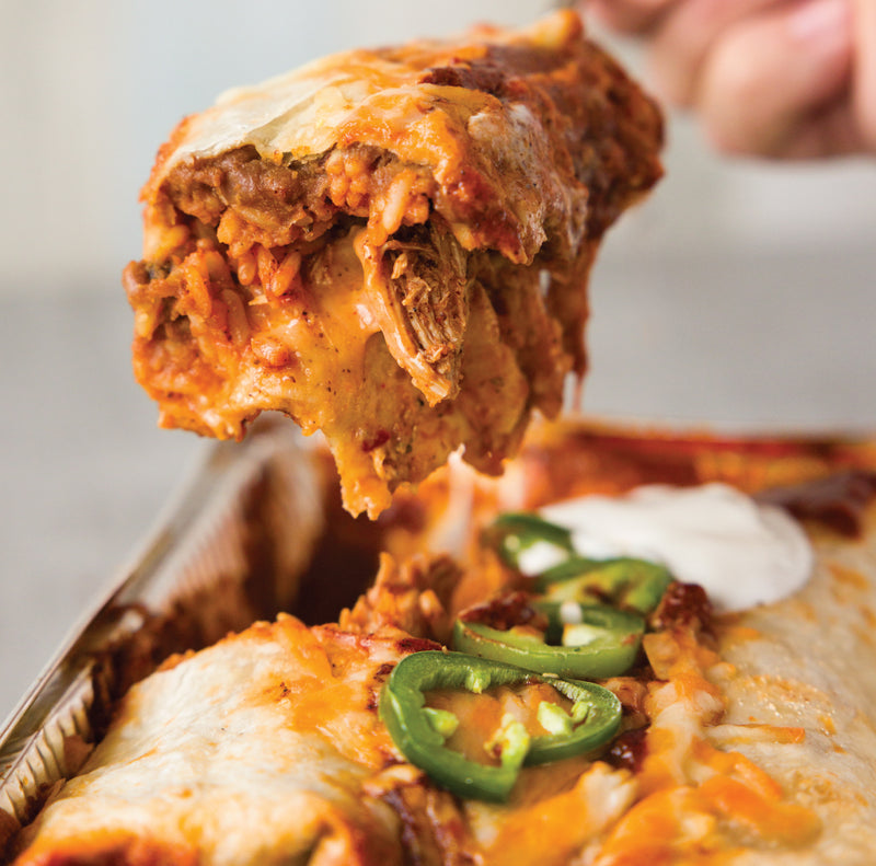 CHICKEN ENCHILADAS - SERVES 2-3