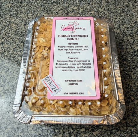 COOKIE NANA'S RHUBARB STRAWBERRY CRUMBLE