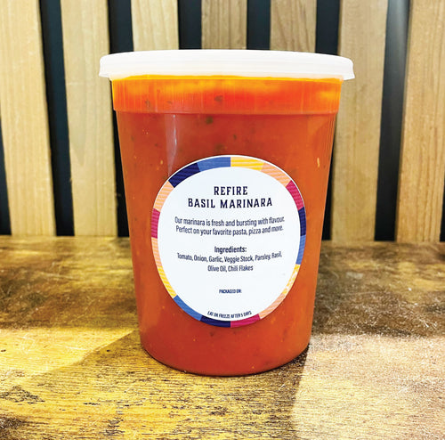 REFIRE FRESH BASIL MARINARA SAUCE - 1 LITRE - VEGETARIAN