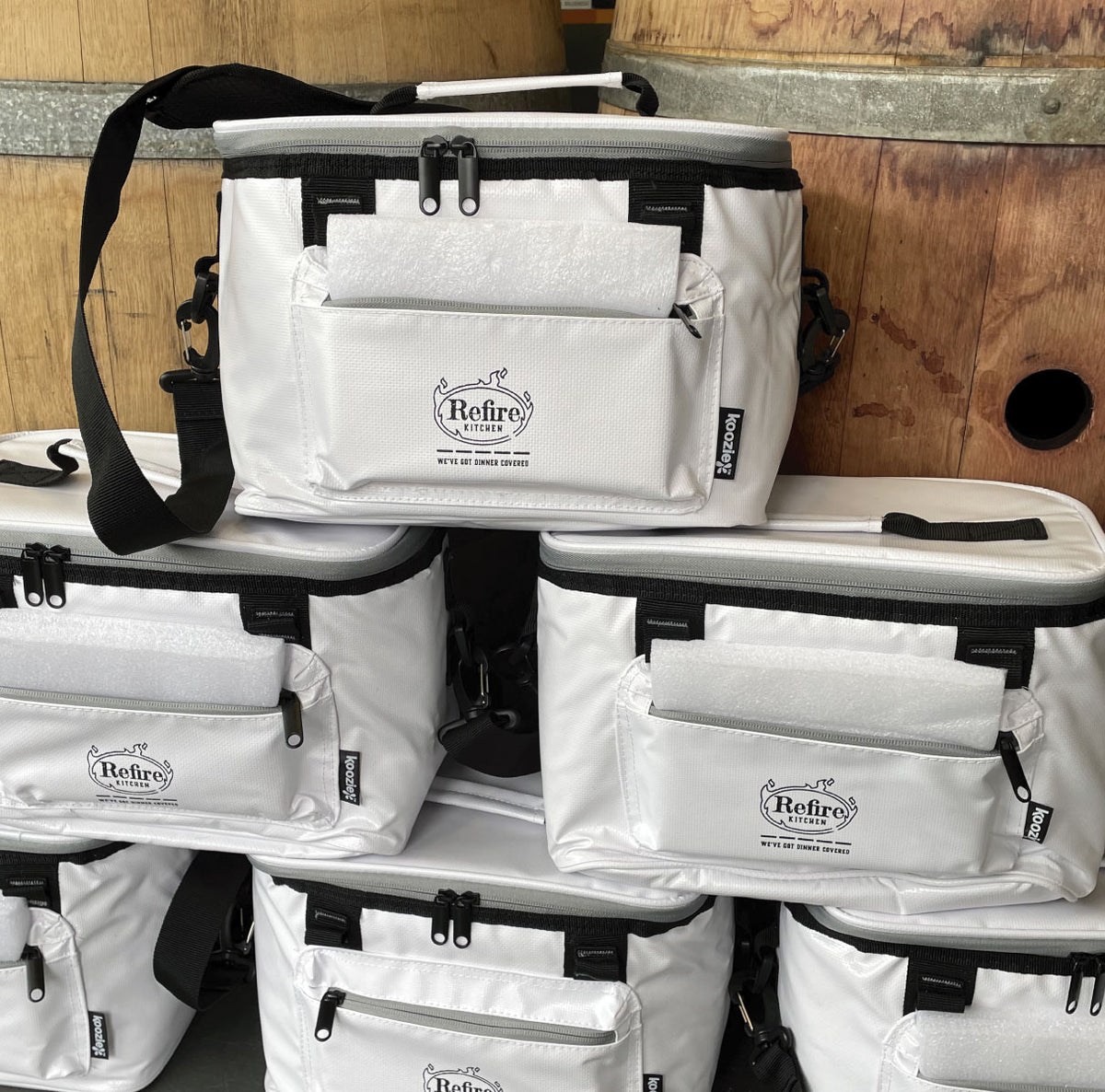 REFIRE KITCHEN SOFT SHELL KOOZIE COOLER - WHITE