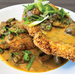 SPECIAL EDITION - PORK SCHNITZEL WITH MUSTARD-MUSHROOM SAUCE - FEEDS 2-3